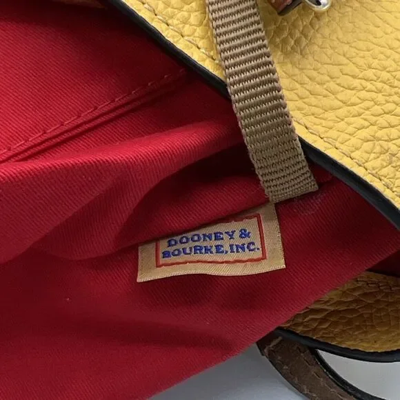 Dooney & Bourke Pebble Grain Small Lexington Tote - Mustard - Authentic - Picture 14 of 15